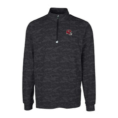 Kansas City Chiefs Cutter & Buck Helmet Traverse Camo Print Stretch Quarter-Zip Pullover Top - Black Pullover