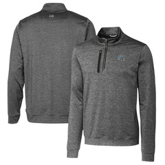 Detroit Lions Cutter & Buck Helmet Stealth Heathered Quarter-Zip Pullover Top - Gray Pullover
