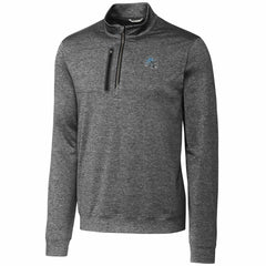 Detroit Lions Cutter & Buck Helmet Stealth Heathered Quarter-Zip Pullover Top - Gray Pullover