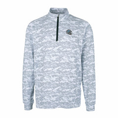 Detroit Lions Cutter & Buck Helmet Traverse Camo Print Stretch Quarter-Zip Pullover Top - Charcoal Pullover