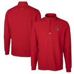 Kansas City Chiefs Cutter & Buck Helmet Traverse Stretch Quarter-Zip Pullover Top - Red Pullover