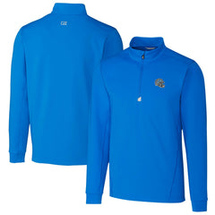Detroit Lions Cutter & Buck Helmet Traverse Stretch Quarter-Zip Pullover Top - Blue Pullover