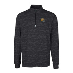Green Bay Packers Cutter & Buck Helmet Traverse Camo Print Stretch Quarter-Zip Pullover Top - Black Pullover