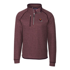 Washington Commanders Cutter & Buck Helmet Mainsail Sweater-Knit Half-Zip Pullover Jacket - Burgundy Pullover