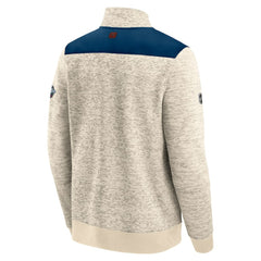 Seattle Kraken Fanatics 2024 NHL Winter Classic Authentic Pro Fleece Quarter-Zip Pullover Top - Deep Sea Blue/Cream | US 200093052