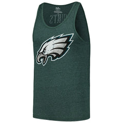 Jalen Hurts Philadelphia Eagles Majestic Threads Name & Number Tri-Blend Tank Top - Green Tops