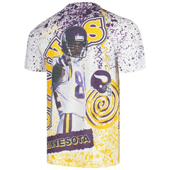 Randy Moss Minnesota Vikings Retired Player Name & Number Burst T-Shirt - White T-shirts