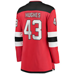 Luke Hughes New Jersey Devils Fanatics Women's Home Breakaway Player Jersey - Red | US 200094650