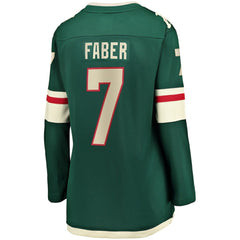 Brock Faber Minnesota Wild Fanatics Women's Home Breakaway Player Jersey - Green | US 200094672