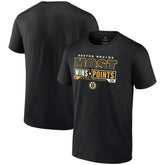 Boston Bruins Most Ever NHL Wins & Points T-Shirt - Black | US 200096044