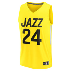 Walker Kessler Utah Jazz Youth Fast Break Player Jersey Icon Edition Yellow - Fanatics outlet