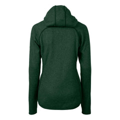 Green Bay Packers Cutter & Buck Women's Helmet Logo Mainsail Sweater-Knit Full-Zip Hoodie - Green Hoodies