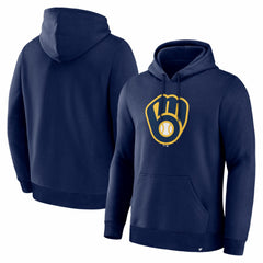 Milwaukee Brewers Fanatics Primary Logo Legacy Hoodie - Navy Hoodies