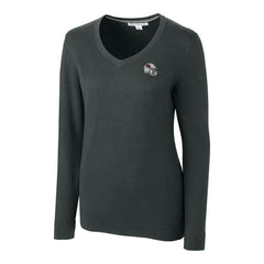 Arizona Cardinals Cutter & Buck Women's Helmet Logo Lakemont Tri-Blend V-Neck Pullover Sweater - Charcoal Pullover