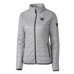 Pittsburgh Steelers Cutter & Buck Women's Helmet Logo Rainier PrimaLoft Eco Insulated Full-Zip Puffer Jacket - Gray Jackets