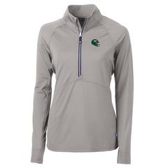 New York Jets Cutter & Buck Women's Helmet Logo Adapt Eco Knit Stretch Recycled Half-Zip Pullover Top - Gray Pullover