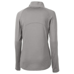 New York Jets Cutter & Buck Women's Helmet Logo Adapt Eco Knit Stretch Recycled Half-Zip Pullover Top - Gray Pullover
