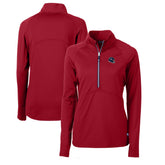 Houston Texans Cutter & Buck Women's Helmet Logo Adapt Eco Knit Stretch Recycled Half-Zip Pullover Top - Red Pullover