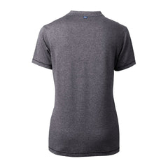 Jacksonville Jaguars Cutter & Buck Women's Helmet Logo DryTec Forge Stretch V-Neck Blade Top - Heather Charcoal Tops