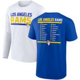 Los Angeles Rams Two-Pack 2023 Schedule T-Shirt Combo Set - Royal/White T-shirts