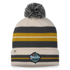 Vegas Golden Knights Fanatics 2024 NHL Winter Classic Cuffed Knit Hat with Pom - Charcoal/Cream | US 200100800