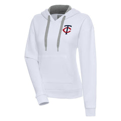 Minnesota Twins Antigua Women's Victory Pullover Hoodie - White Hoodies