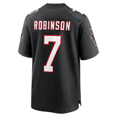 Bijan Robinson Atlanta Falcons Throwback Game Jersey - Black Jerseys