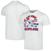 Cleveland Guardians Homage Doodle Collection We Are Cleveland Tri-Blend T-Shirt - Gray T-shirts
