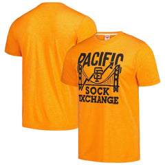 San Francisco Giants Homage Doodle Collection Pacific Sock Exchange Tri-Blend T-Shirt - Orange T-shirts