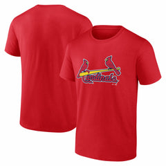 St. Louis Cardinals Logo Athletic Wordmark T-Shirt - Red T-shirts