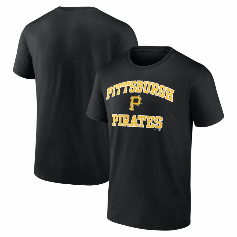 Pittsburgh Pirates Logo Athletic Heart and Soul T-Shirt - Black T-shirts