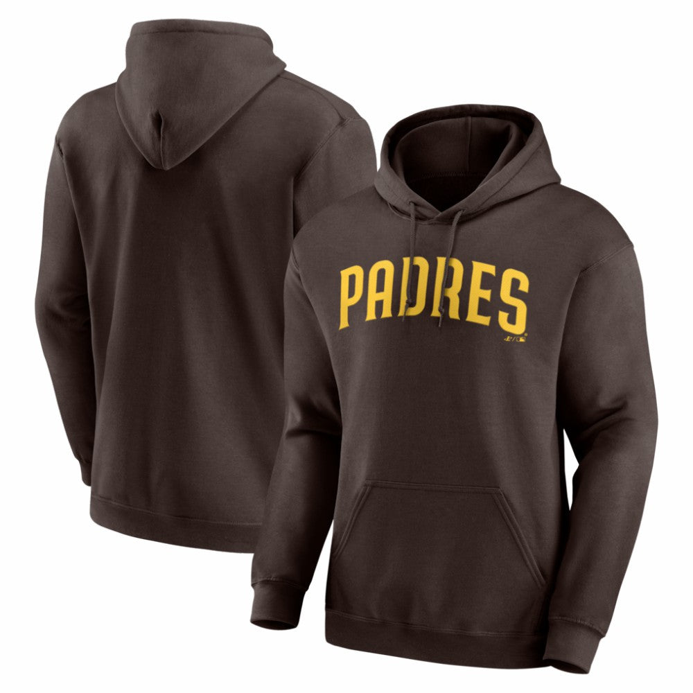 San Diego Padres Logo Athletic Wordmark Hoodie - Brown Hoodies