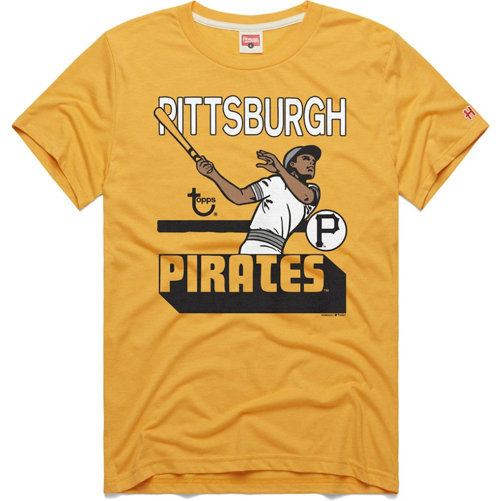 Pittsburgh Pirates Homage x Topps Tri-Blend T-Shirt - Gold T-shirts