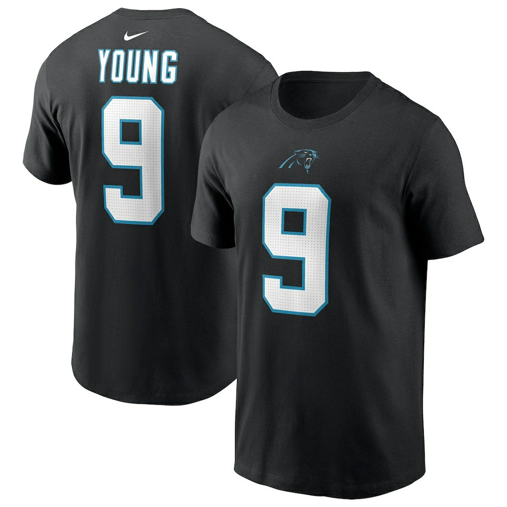 Bryce Young Carolina Panthers Player Name & Number T-Shirt - Black T-shirts
