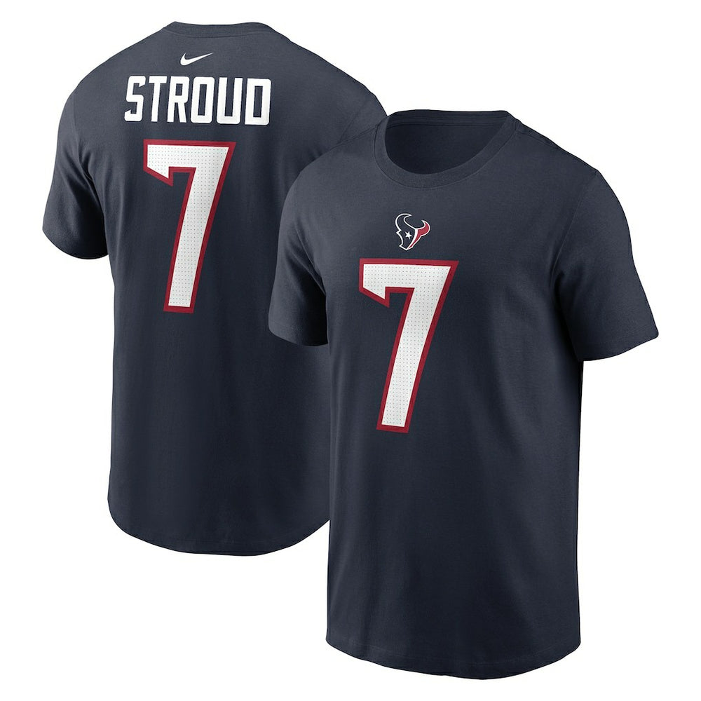 C.J. Stroud Houston Texans Player Name & Number T-Shirt - Navy T-shirts
