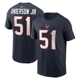Will Anderson Jr. Houston Texans Player Name & Number T-Shirt - Navy T-shirts