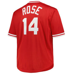 Pete Rose Cincinnati Reds Mitchell & Ness 1984 Cooperstown Collection Mesh Pullover Jersey - Red Jerseys