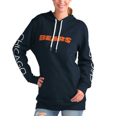 Chicago Bears G-III 4Her by Carl Banks Women's Extra Inning Pullover Hoodie - Navy Hoodies