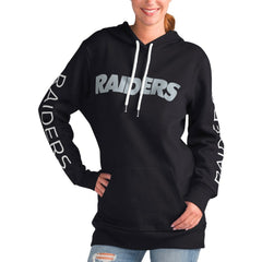 Las Vegas Raiders G-III 4Her by Carl Banks Women's Extra Inning Pullover Hoodie - Black Hoodies