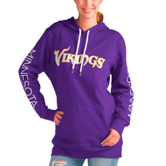 Minnesota Vikings G-III 4Her by Carl Banks Women's Extra Inning Pullover Hoodie - Purple Hoodies