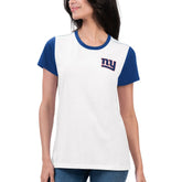 New York Giants G-III 4Her by Carl Banks Women's Fashion Illustration T-Shirt - White/Royal T-shirts