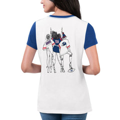New York Giants G-III 4Her by Carl Banks Women's Fashion Illustration T-Shirt - White/Royal T-shirts