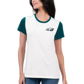 Philadelphia Eagles G-III 4Her by Carl Banks Women's Fashion Illustration T-Shirt - White/Midnight Green T-shirts