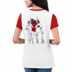 Tampa Bay Buccaneers G-III 4Her by Carl Banks Women's Fashion Illustration T-Shirt - White/Red T-shirts