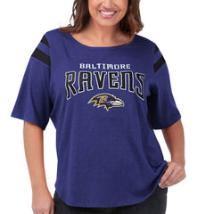 Baltimore Ravens G-III 4Her by Carl Banks Women's Plus Size Linebacker T-Shirt - Purple T-shirts