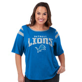 Detroit Lions G-III 4Her by Carl Banks Women's Plus Size Linebacker T-Shirt - Royal T-shirts