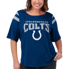 Indianapolis Colts G-III 4Her by Carl Banks Women's Plus Size Linebacker T-Shirt - Royal T-shirts