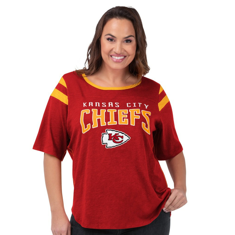 Kansas City Chiefs G-III 4Her by Carl Banks Women's Plus Size Linebacker T-Shirt - Red T-shirts