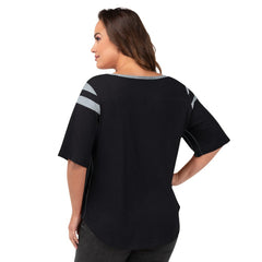 Las Vegas Raiders G-III 4Her by Carl Banks Women's Plus Size Linebacker T-Shirt - Black T-shirts