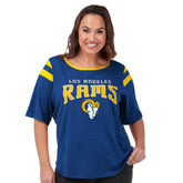 Los Angeles Rams G-III 4Her by Carl Banks Women's Plus Size Linebacker T-Shirt - Royal T-shirts